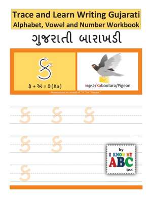 Trace and Learn Writing Gujarati Alphabet, Vowel and Number Workbook de Harshish Patel