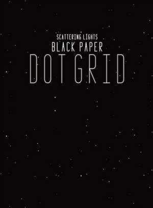 Black Paper Dot Grid Notebook de Scattering Lights Prints