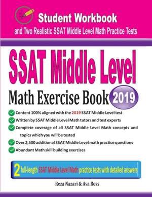 SSAT Middle Level Math Exercise Book de Reza Nazari