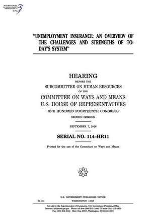 Unemployment Insurance de United States Congress