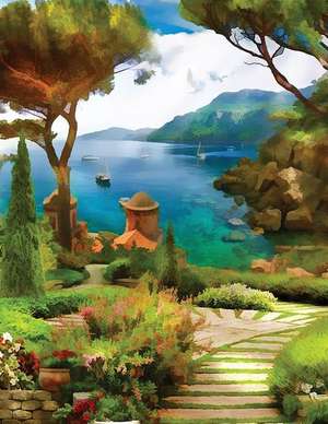 Mediterrainean Garden Path Sketchbook de Services, N. D. Author