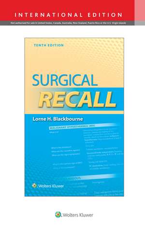 Surgical Recall de Lorne Blackbourne