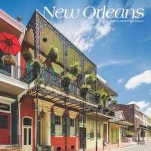 New Orleans 2025 12 X 24 Inch Monthly Square Wall Calendar Plastic-Free de Browntrout