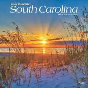 South Carolina Wild & Scenic 2025 12 X 24 Inch Monthly Square Wall Calendar Plastic-Free de Browntrout