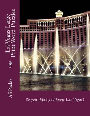 Las Vegas Large Print Word Puzzles de Packo, A. S.