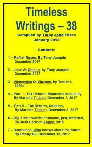 Timeless Writings - 38 de Tatay Jobo Elizes Pub