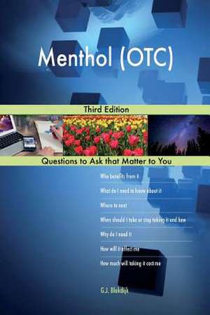 Menthol (OTC); Third Edition de Blokdijk, G. J.
