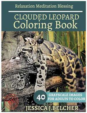 Clouded Leopard Coloring Book for Adults Relaxation Meditation Blessing de Belcher, Jessica