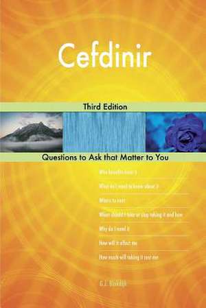 Cefdinir; Third Edition de Blokdijk, G. J.