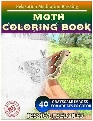 Moth Coloring Book for Adults Relaxation Meditation Blessing de Belcher, Jessica