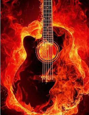 Guitar on Fire Notebook - Graph Paper, 5x5 Grid de Creations, Rengaw