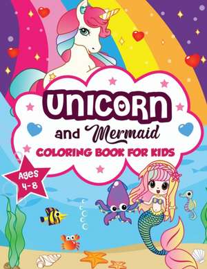 Unicorn and Mermaid Coloring Book for Kids ages 4-8 de Amazing Activity Press