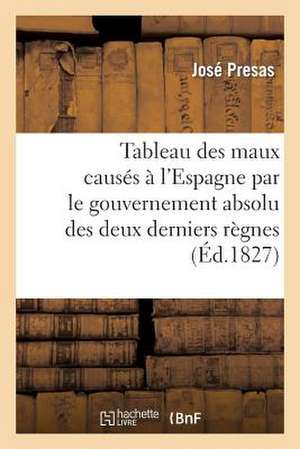 Tableau Des Maux Causes A L'Espagne Par Le Gouvernement Absolu Des Deux Derniers Regnes