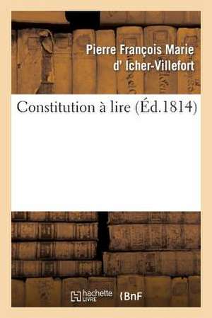 Constitution à lire de Tbd