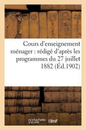 Cours D'Enseignement Menager