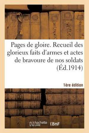 Pages de Gloire 1ere Edition de Sans Auteur