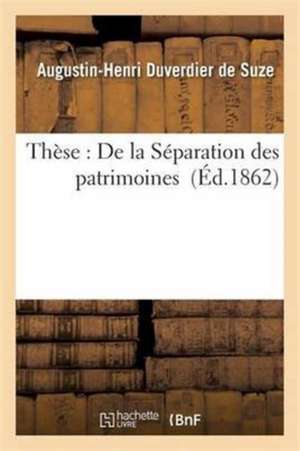Thèse de Duverdier de Suze