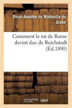 Comment Le Roi de Rome Devint Duc de Reichstadt de Oscar-Amédée de Watteville Du Grabe