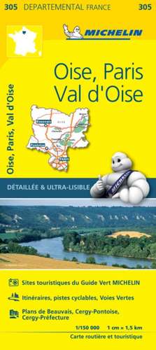 Michelin Paris - Oise, Paris, Val-d'Oise - Map 305 de Michelin