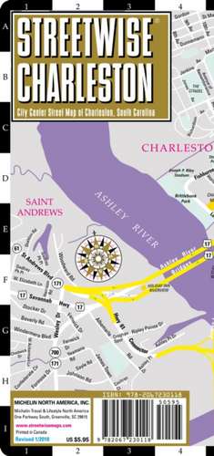 Streetwise Charleston Map - Laminated City Center Street Map of Charleston, South Carolina de Michelin