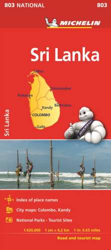 Michelin: Michelin Sri Lanka Road & Tourist Map 803