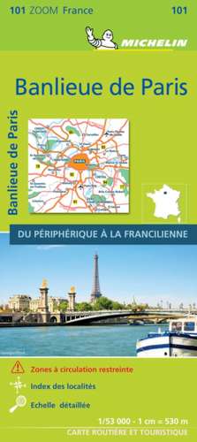 Michelin Vororte von Paris. Straßen- und Tourismuskarte 1:53.000