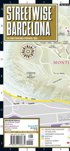 Streetwise Barcelona Map - Laminated City Center Street Map of Barcelona, Spain: City Plans de Michelin