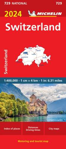 Switzerland 2024 - Michelin National Map 729 de Michelin