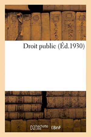 Droit Public de Anonyme