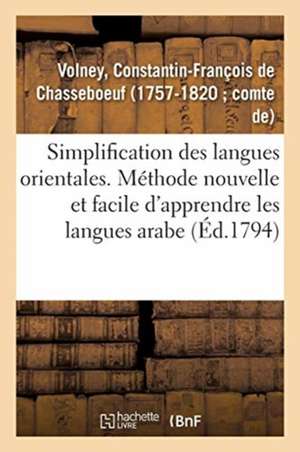 Simplification Des Langues Orientales de Volney