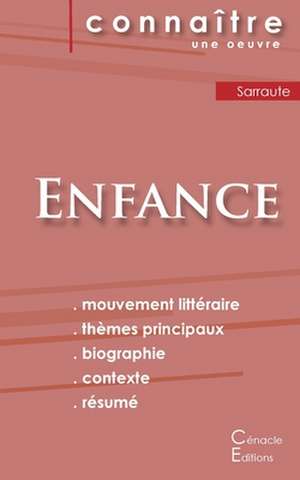 Fiche de lecture Enfance de Nathalie Sarraute (Analyse littéraire de référence et résumé complet) de Nathalie Sarraute