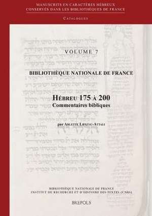 Bibliotheque Nationale de France. Hebreu 175 a 200. Commentaires Bibliques de A. Lipszyc-Attali