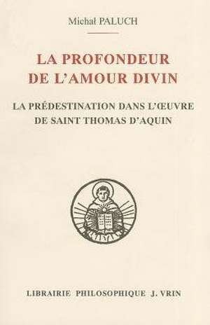 La Profondeur de L'Amour Divin: La Predestination Dans L'Oeuvre de Saint Thomas D'Aquin de Michal Paluch