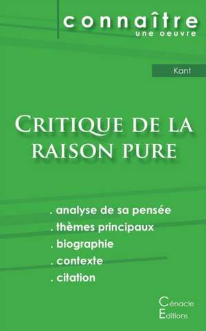 Fiche de lecture Critique de la raison pure de Kant (analyse littéraire de référence et résumé complet) de Emmanuel Kant