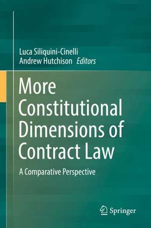 More Constitutional Dimensions of Contract Law: A Comparative Perspective de Luca Siliquini-Cinelli