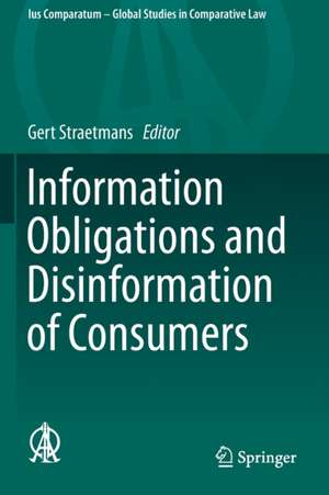 Information Obligations and Disinformation of Consumers de Gert Straetmans