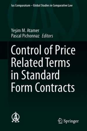 Control of Price Related Terms in Standard Form Contracts de Yeşim M. Atamer