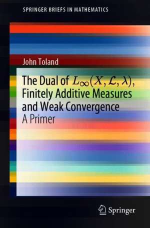 The Dual of L∞(X,L,λ), Finitely Additive Measures and Weak Convergence: A Primer de John Toland