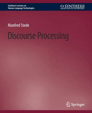 Discourse Processing de Manfred Stede