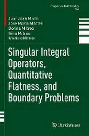 Singular Integral Operators, Quantitative Flatness, and Boundary Problems de Juan José Marín