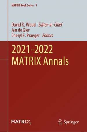 2021-2022 MATRIX Annals de David R. Wood