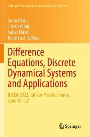 Difference Equations, Discrete Dynamical Systems and Applications