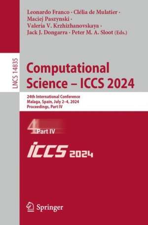 Computational Science - ICCS 2024 de Leonardo Franco