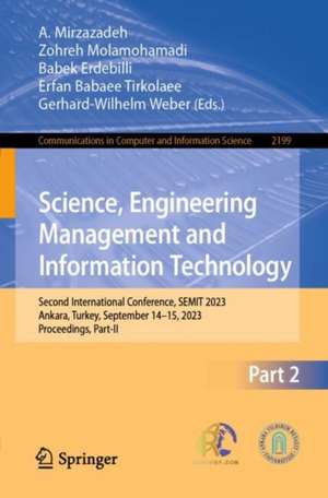 Science, Engineering Management and Information Technology de A. Mirzazadeh