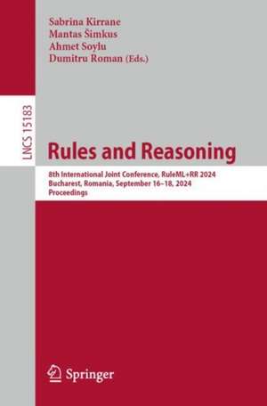 Rules and Reasoning de Sabrina Kirrane