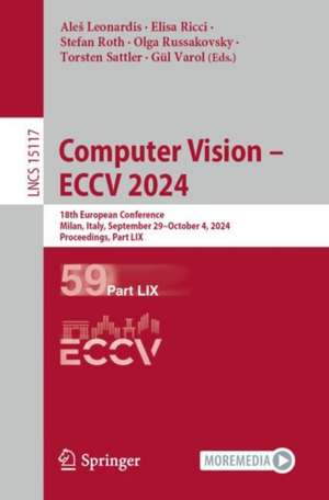 Computer Vision - ECCV 2024 de Ale¿ Leonardis