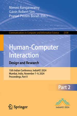 Human-Computer Interaction. Design and Research de Nimmi Rangaswamy