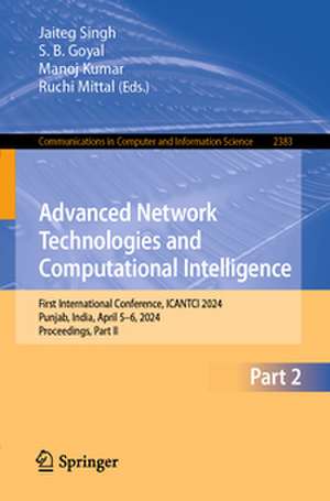 Advanced Network Technologies and Computational Intelligence de Jaiteg Singh