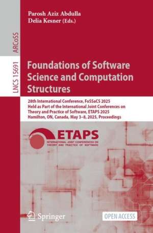 Foundations of Software Science and Computation Structures de Parosh Aziz Abdulla