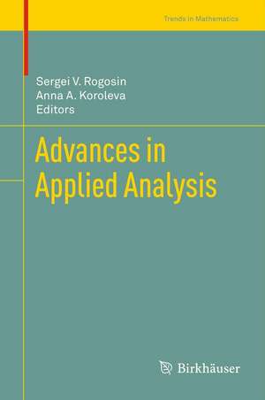 Advances in Applied Analysis de Sergei V. Rogosin